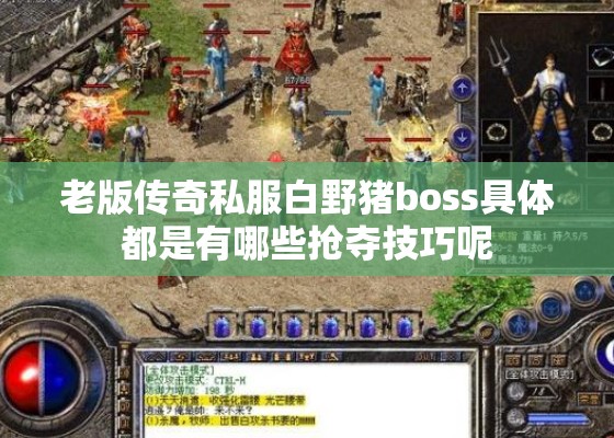 老版传奇私服白野猪boss具体都是有哪些抢夺技巧呢